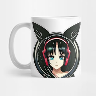 Anime girl with headset Mug